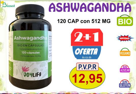 ashwagandha 120 cap con 512 mg joylife